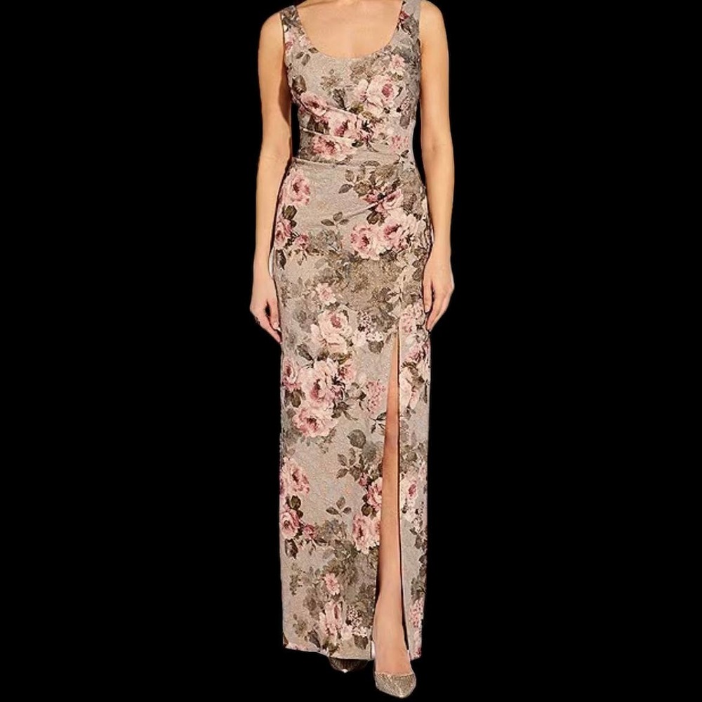 NWT Adrianna Papell Matelasse Long Dress Size 14W